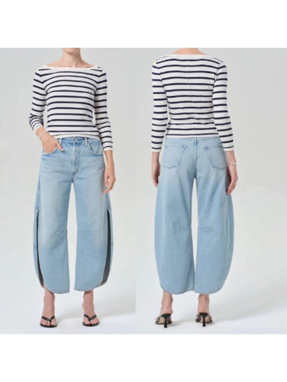NEW Citizens of Humanity Relaxed Curved Hem Tulip Jean Blue Light Wash Size: 27